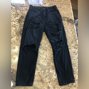 American eagle mom jeans black